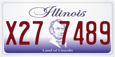 IL license plate X277489
