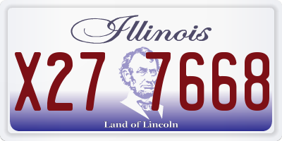 IL license plate X277668