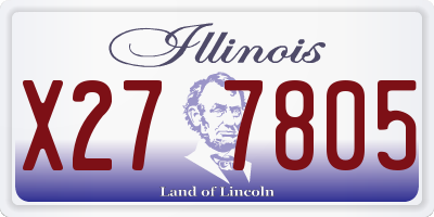 IL license plate X277805