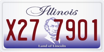 IL license plate X277901