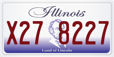 IL license plate X278227