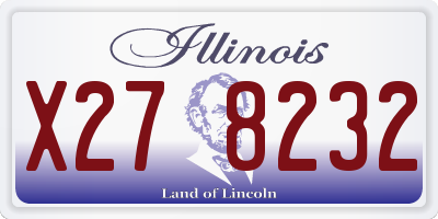 IL license plate X278232