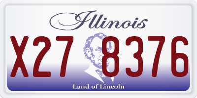 IL license plate X278376