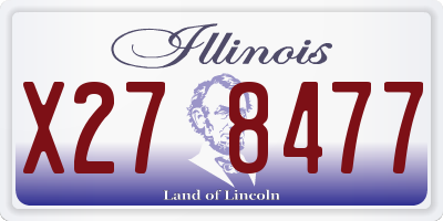 IL license plate X278477