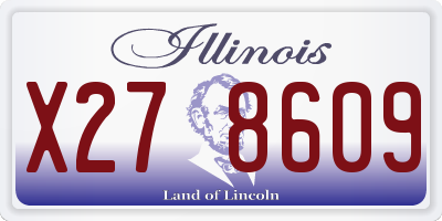 IL license plate X278609