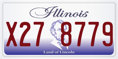 IL license plate X278779