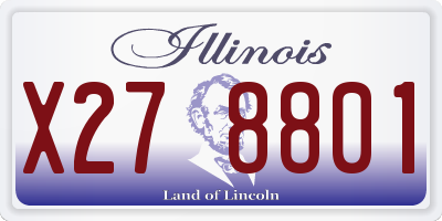 IL license plate X278801