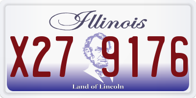 IL license plate X279176