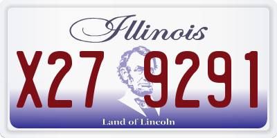 IL license plate X279291