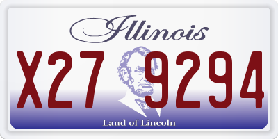 IL license plate X279294