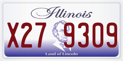 IL license plate X279309