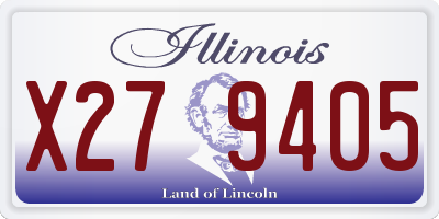 IL license plate X279405