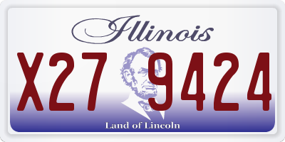 IL license plate X279424
