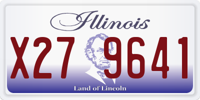 IL license plate X279641