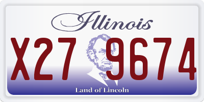 IL license plate X279674