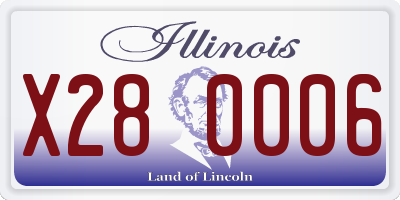 IL license plate X280006
