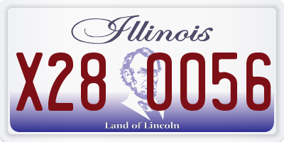 IL license plate X280056