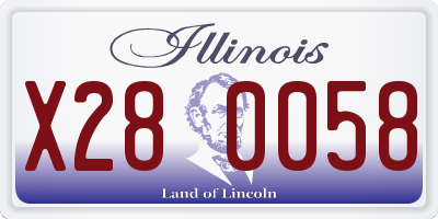 IL license plate X280058