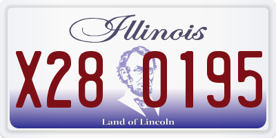 IL license plate X280195