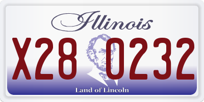 IL license plate X280232