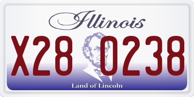 IL license plate X280238