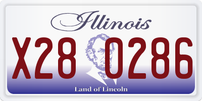 IL license plate X280286