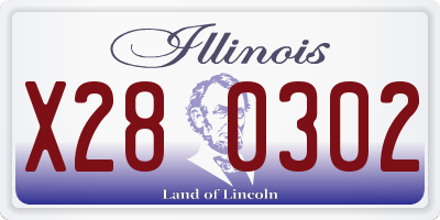 IL license plate X280302