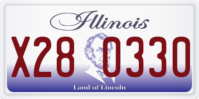 IL license plate X280330