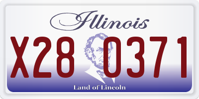 IL license plate X280371