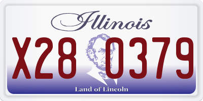 IL license plate X280379