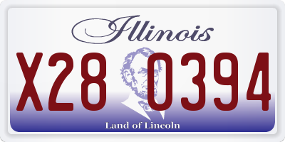 IL license plate X280394