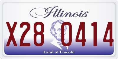 IL license plate X280414