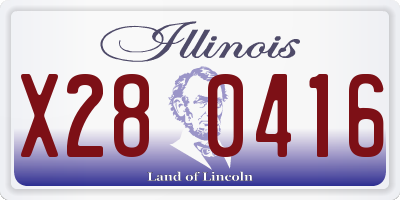 IL license plate X280416