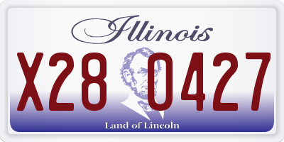 IL license plate X280427