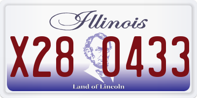 IL license plate X280433