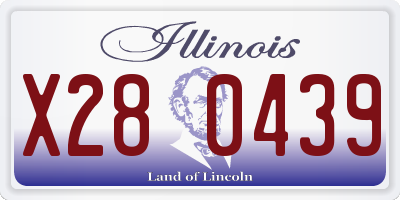 IL license plate X280439