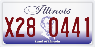 IL license plate X280441