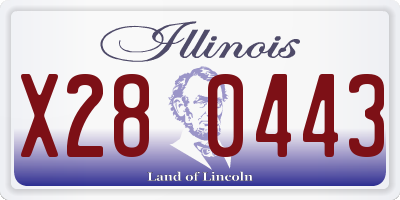 IL license plate X280443