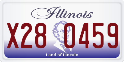 IL license plate X280459