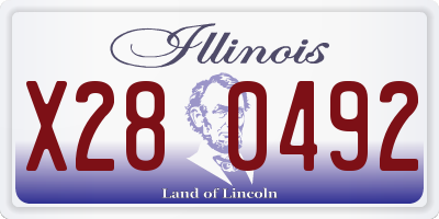 IL license plate X280492