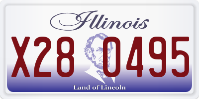 IL license plate X280495
