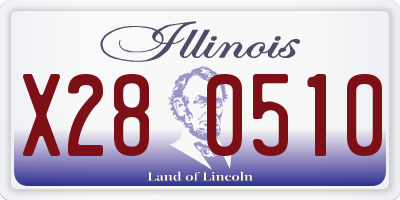IL license plate X280510