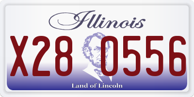 IL license plate X280556