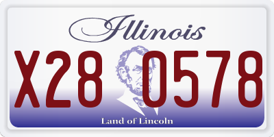 IL license plate X280578
