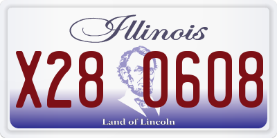 IL license plate X280608