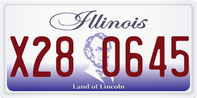 IL license plate X280645