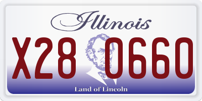 IL license plate X280660