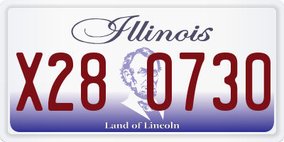 IL license plate X280730