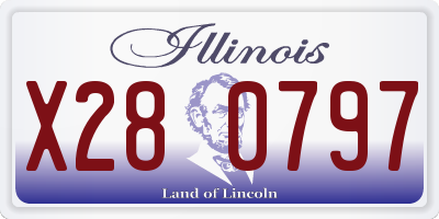 IL license plate X280797
