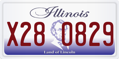 IL license plate X280829